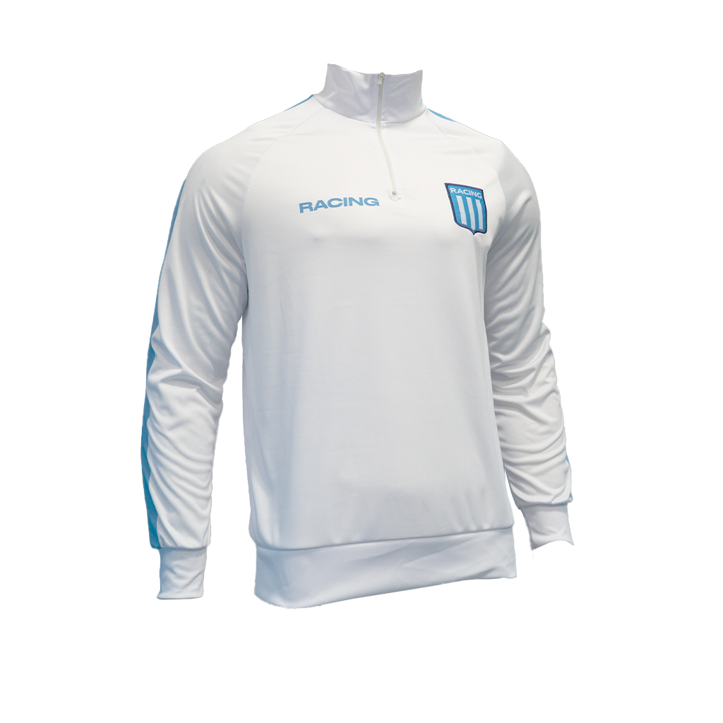 BUZO MEDIO CIERRE ESCUDO RACING