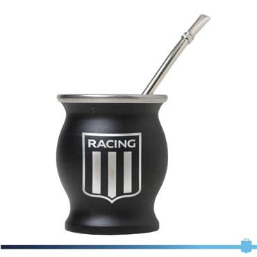 MATE METALICO "ESCUDO" NEGRO